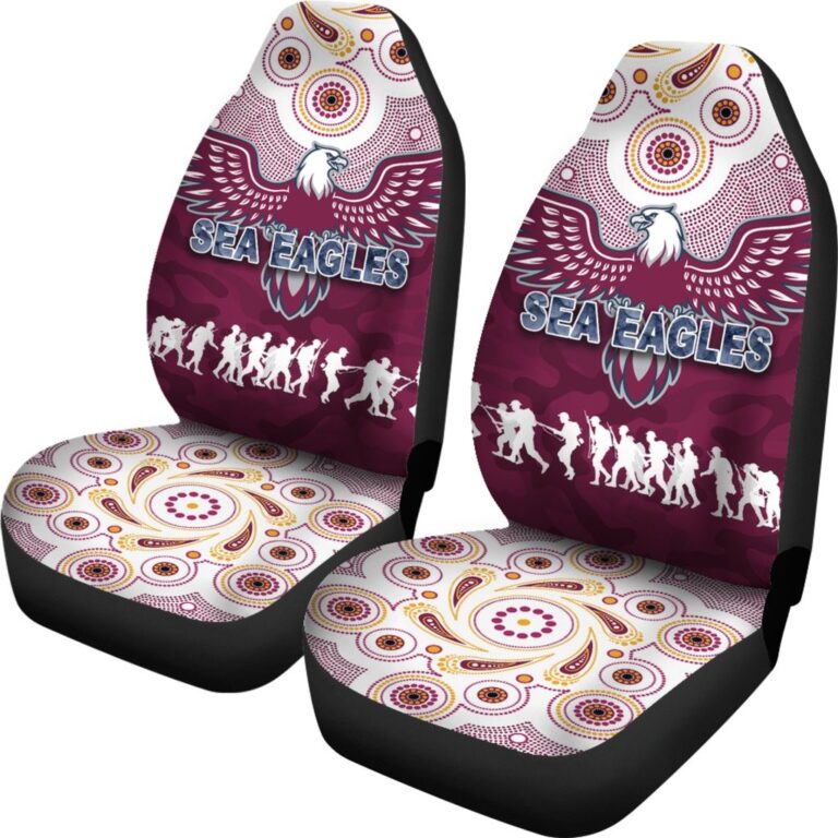National Rugby League store - Loyal fans of Manly Warringah Sea Eagles's Set 2 Car Seat Cover:vintage National Rugby League suit,uniform,apparel,shirts,merch,hoodie,jackets,shorts,sweatshirt,outfits,clothes