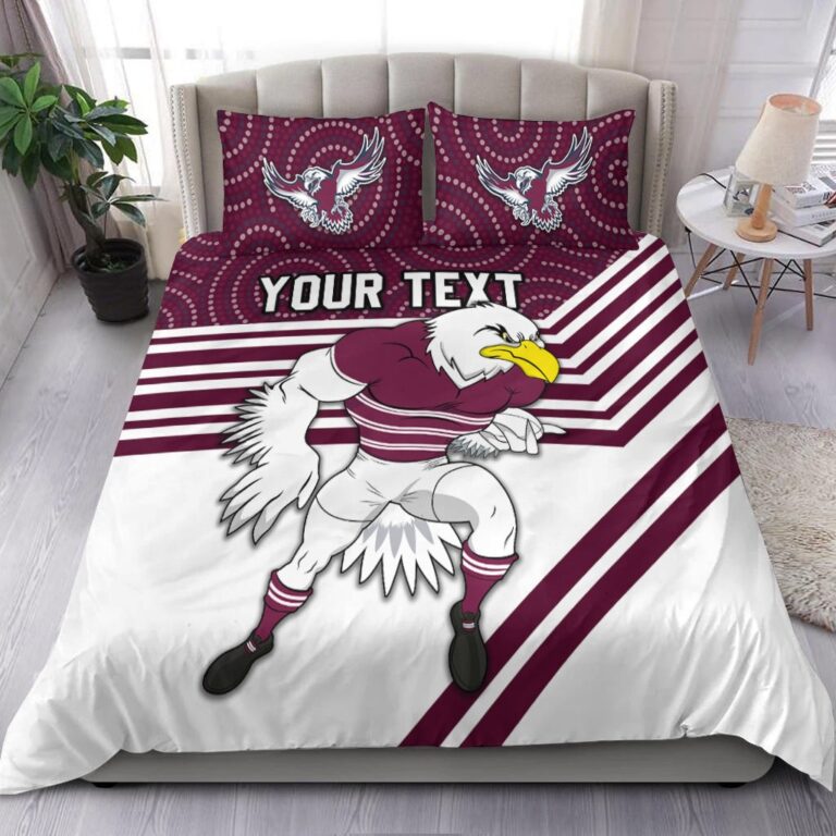 National Rugby League store - Loyal fans of Manly Warringah Sea Eagles's Bedding Duvet Cover + 1/2 Pillow Cases:vintage National Rugby League suit,uniform,apparel,shirts,merch,hoodie,jackets,shorts,sweatshirt,outfits,clothes