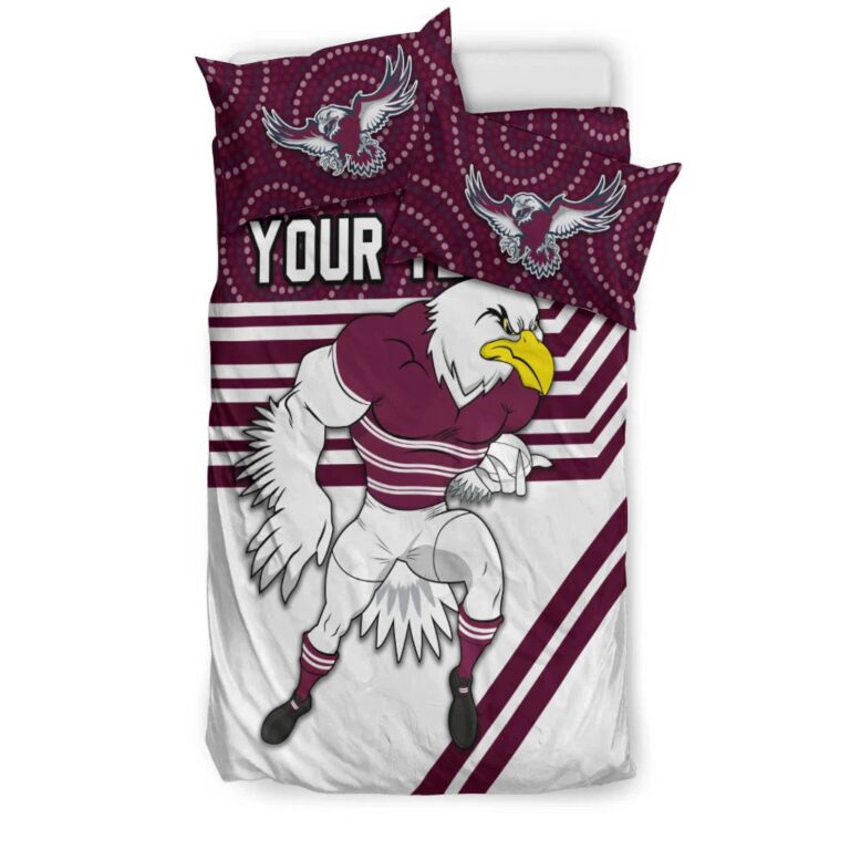 National Rugby League store - Loyal fans of Manly Warringah Sea Eagles's Bedding Duvet Cover + 1/2 Pillow Cases:vintage National Rugby League suit,uniform,apparel,shirts,merch,hoodie,jackets,shorts,sweatshirt,outfits,clothes