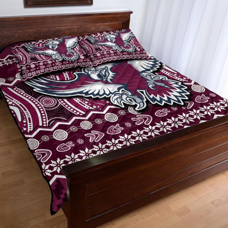 National Rugby League store - Loyal fans of Manly Warringah Sea Eagles's Quilt + 1/2 Pillow Cases:vintage National Rugby League suit,uniform,apparel,shirts,merch,hoodie,jackets,shorts,sweatshirt,outfits,clothes