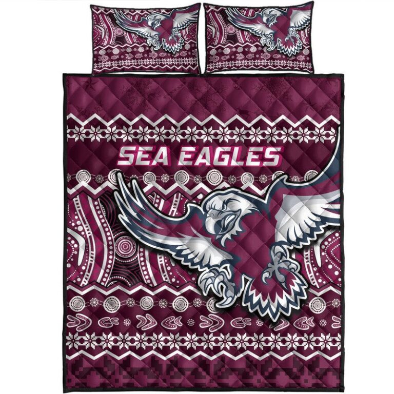 National Rugby League store - Loyal fans of Manly Warringah Sea Eagles's Quilt + 1/2 Pillow Cases:vintage National Rugby League suit,uniform,apparel,shirts,merch,hoodie,jackets,shorts,sweatshirt,outfits,clothes