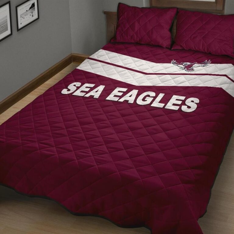 National Rugby League store - Loyal fans of Manly Warringah Sea Eagles's Quilt + 1/2 Pillow Cases:vintage National Rugby League suit,uniform,apparel,shirts,merch,hoodie,jackets,shorts,sweatshirt,outfits,clothes