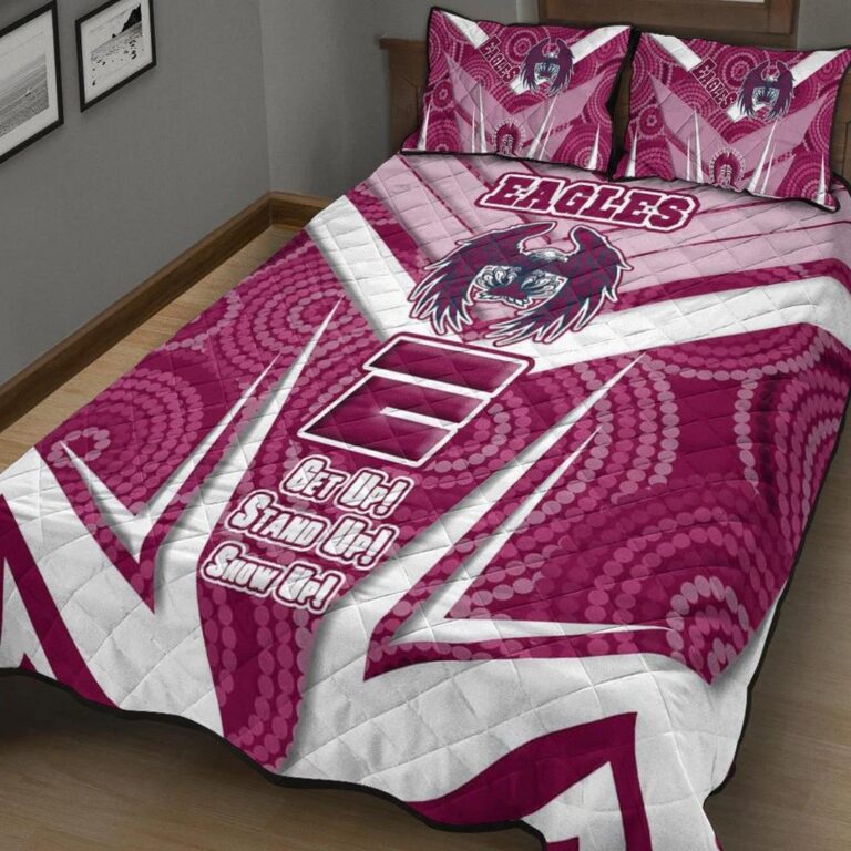 National Rugby League store - Loyal fans of Manly Warringah Sea Eagles's Quilt + 1/2 Pillow Cases:vintage National Rugby League suit,uniform,apparel,shirts,merch,hoodie,jackets,shorts,sweatshirt,outfits,clothes
