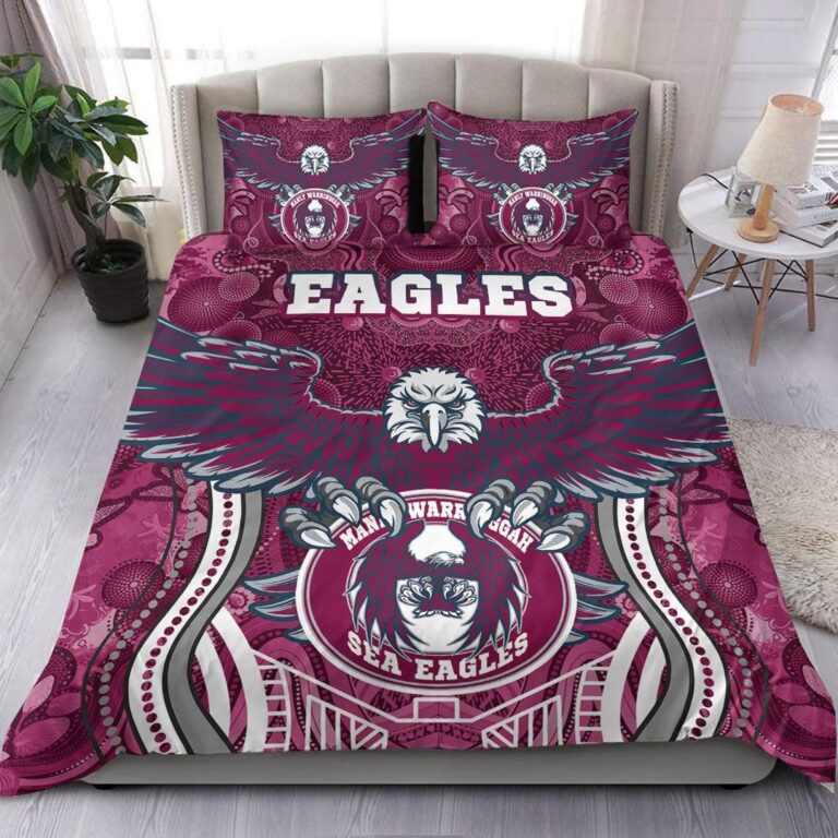 National Rugby League store - Loyal fans of Manly Warringah Sea Eagles's Bedding Duvet Cover + 1/2 Pillow Cases:vintage National Rugby League suit,uniform,apparel,shirts,merch,hoodie,jackets,shorts,sweatshirt,outfits,clothes