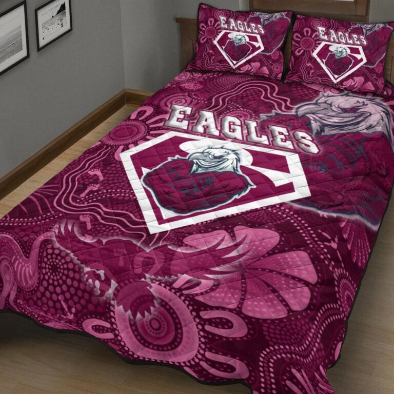 National Rugby League store - Loyal fans of Manly Warringah Sea Eagles's Quilt + 1/2 Pillow Cases:vintage National Rugby League suit,uniform,apparel,shirts,merch,hoodie,jackets,shorts,sweatshirt,outfits,clothes