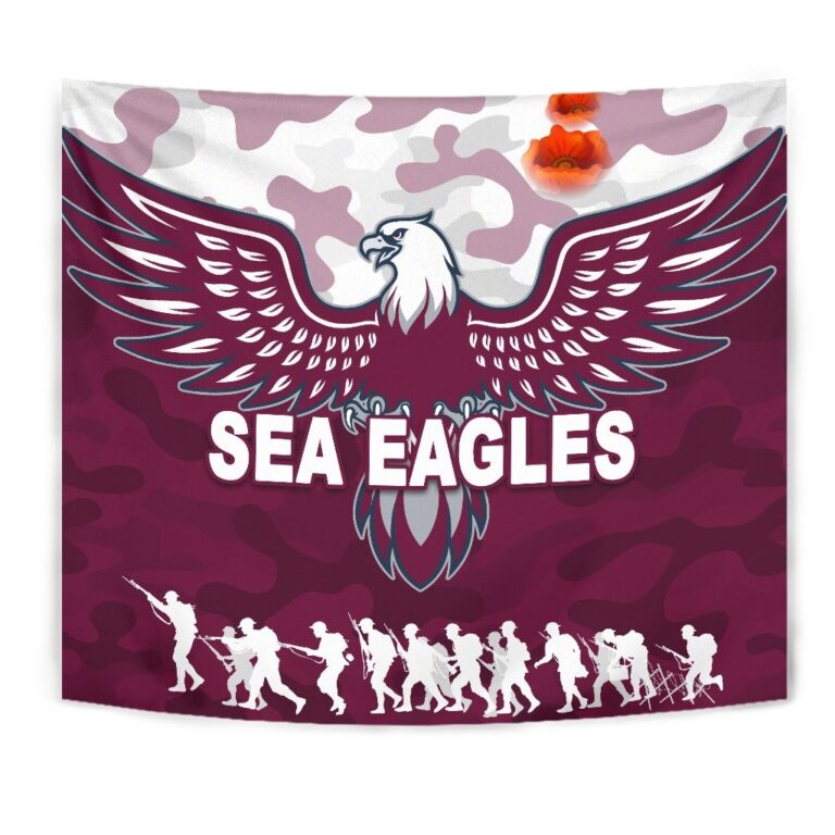 National Rugby League store - Loyal fans of Manly Warringah Sea Eagles's Wall Tapestry:vintage National Rugby League suit,uniform,apparel,shirts,merch,hoodie,jackets,shorts,sweatshirt,outfits,clothes