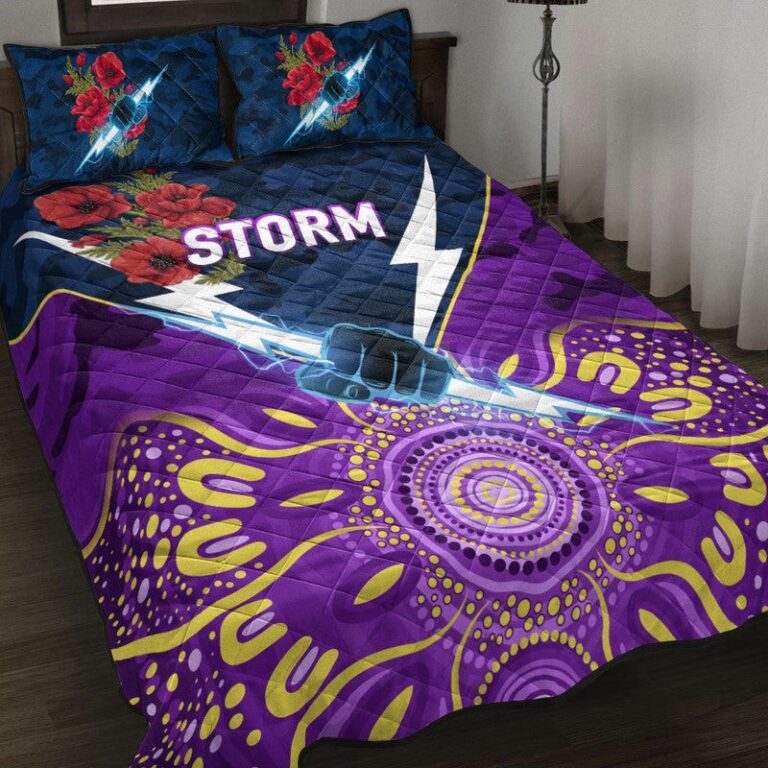 National Rugby League store - Loyal fans of Melbourne Storm's Quilt + 1/2 Pillow Cases:vintage National Rugby League suit,uniform,apparel,shirts,merch,hoodie,jackets,shorts,sweatshirt,outfits,clothes