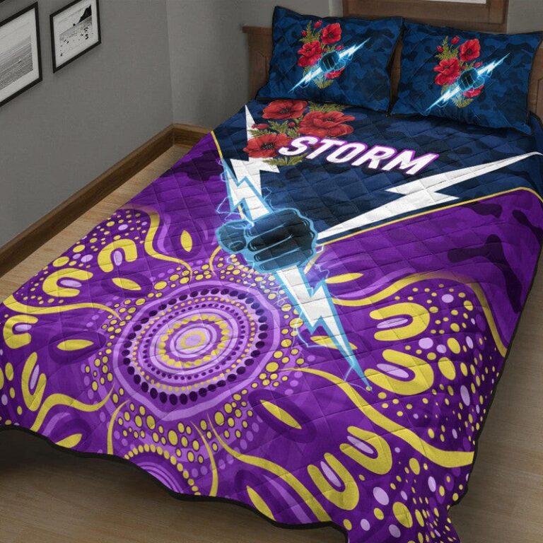 National Rugby League store - Loyal fans of Melbourne Storm's Quilt + 1/2 Pillow Cases:vintage National Rugby League suit,uniform,apparel,shirts,merch,hoodie,jackets,shorts,sweatshirt,outfits,clothes