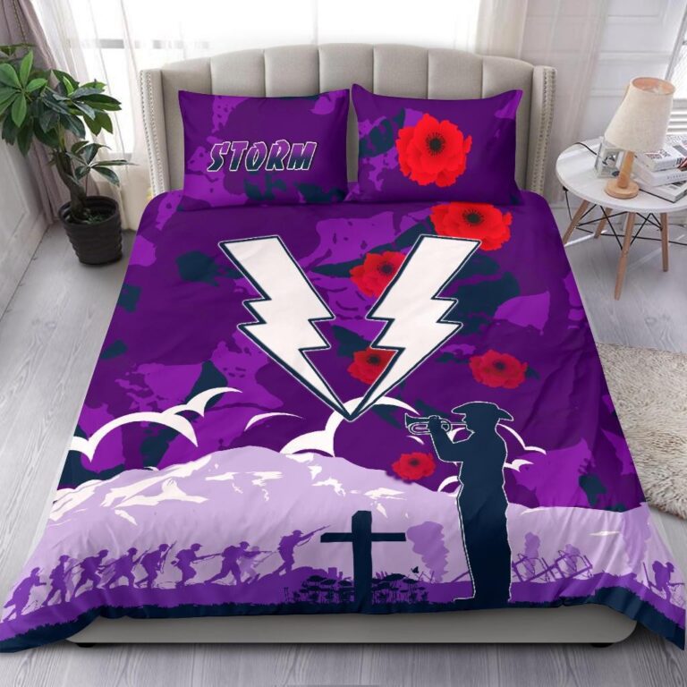 National Rugby League store - Loyal fans of Melbourne Storm's Bedding Duvet Cover + 1/2 Pillow Cases:vintage National Rugby League suit,uniform,apparel,shirts,merch,hoodie,jackets,shorts,sweatshirt,outfits,clothes