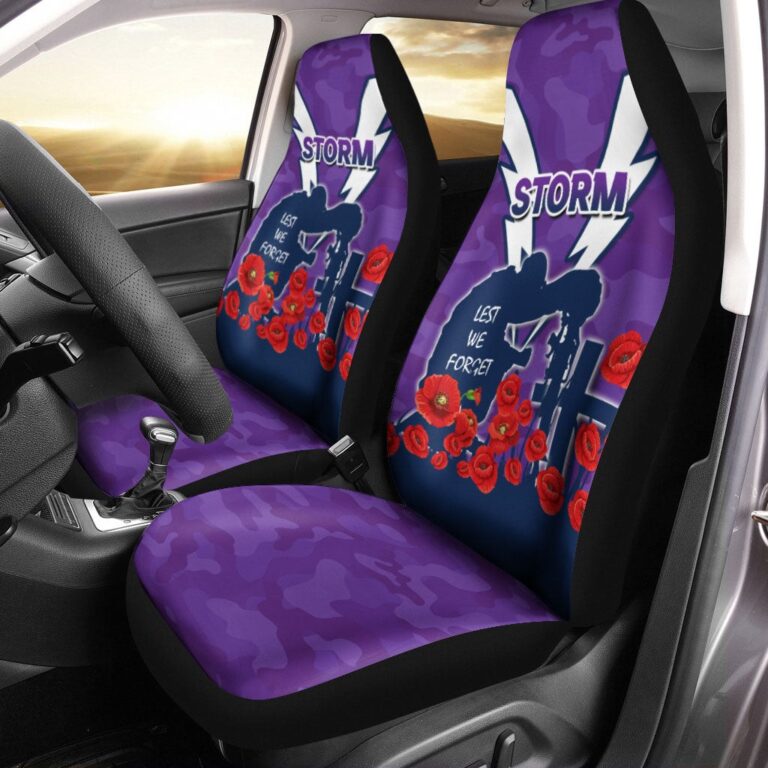 National Rugby League store - Loyal fans of Melbourne Storm's Set 2 Car Seat Cover:vintage National Rugby League suit,uniform,apparel,shirts,merch,hoodie,jackets,shorts,sweatshirt,outfits,clothes