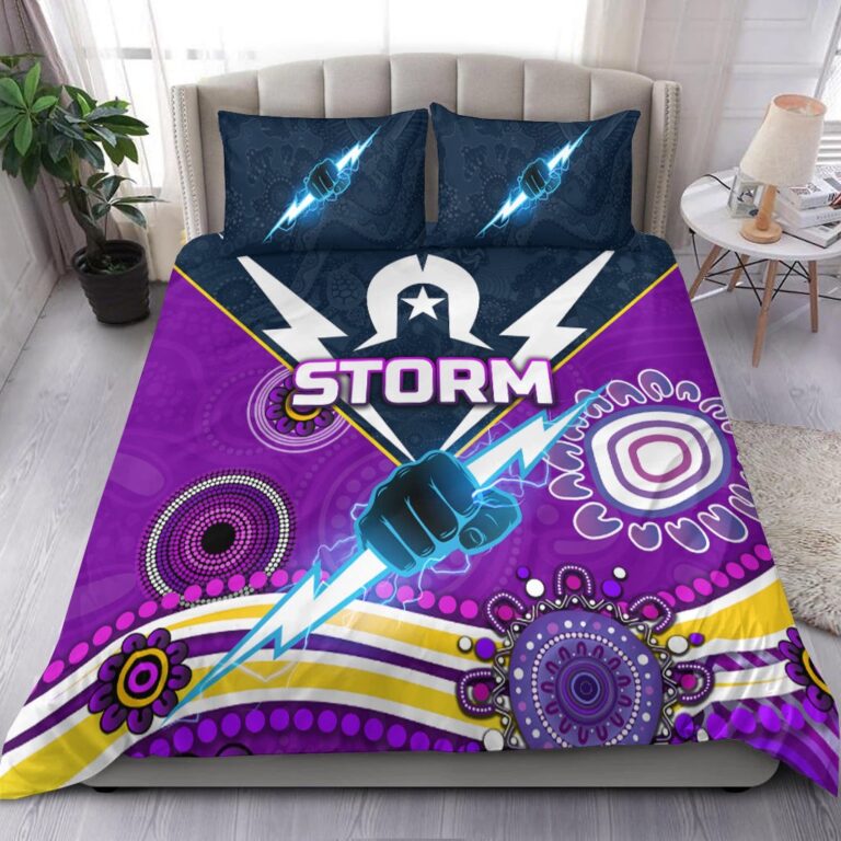 National Rugby League store - Loyal fans of Melbourne Storm's Bedding Duvet Cover + 1/2 Pillow Cases:vintage National Rugby League suit,uniform,apparel,shirts,merch,hoodie,jackets,shorts,sweatshirt,outfits,clothes