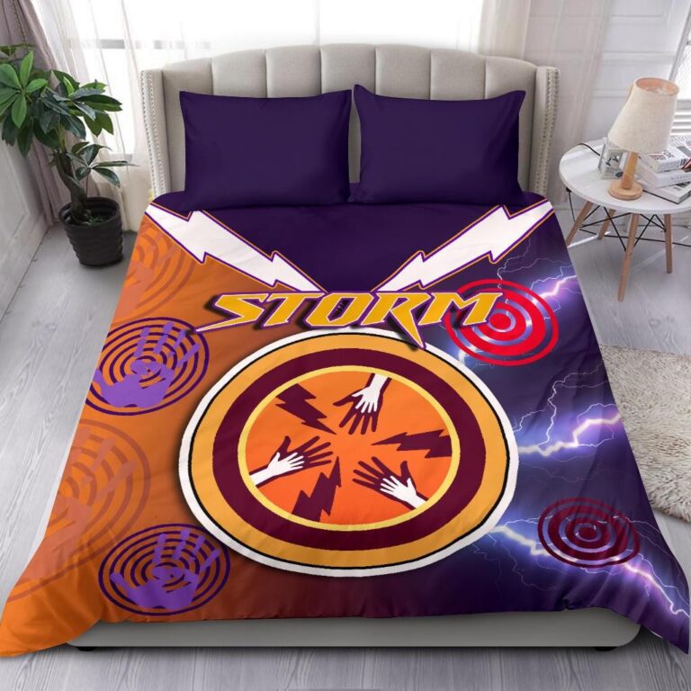 National Rugby League store - Loyal fans of Melbourne Storm's Bedding Duvet Cover + 1/2 Pillow Cases:vintage National Rugby League suit,uniform,apparel,shirts,merch,hoodie,jackets,shorts,sweatshirt,outfits,clothes