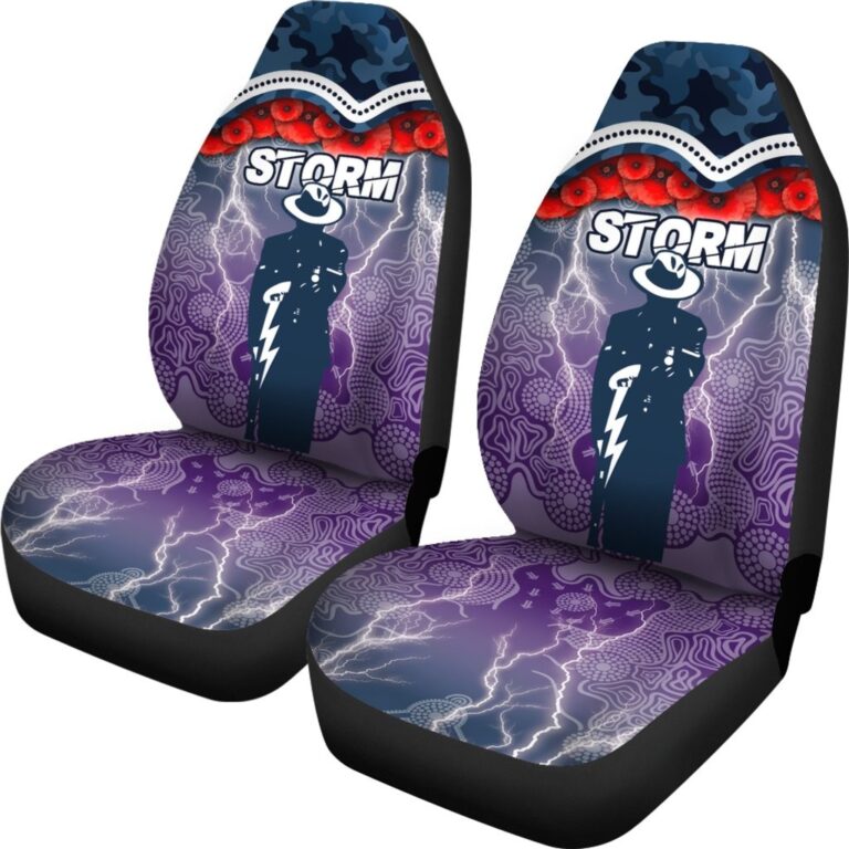 National Rugby League store - Loyal fans of Melbourne Storm's Set 2 Car Seat Cover:vintage National Rugby League suit,uniform,apparel,shirts,merch,hoodie,jackets,shorts,sweatshirt,outfits,clothes