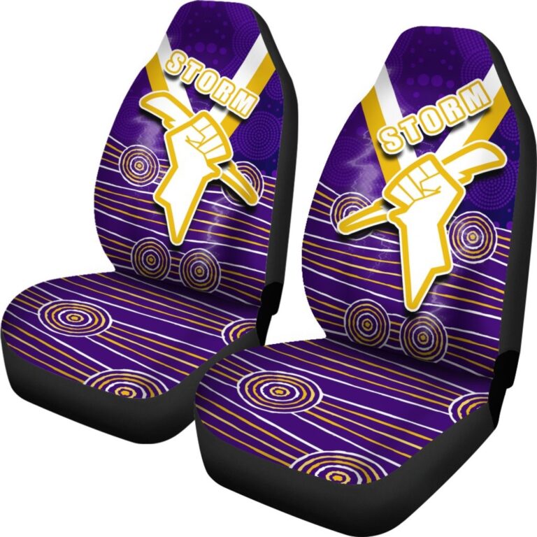 National Rugby League store - Loyal fans of Melbourne Storm's Set 2 Car Seat Cover:vintage National Rugby League suit,uniform,apparel,shirts,merch,hoodie,jackets,shorts,sweatshirt,outfits,clothes