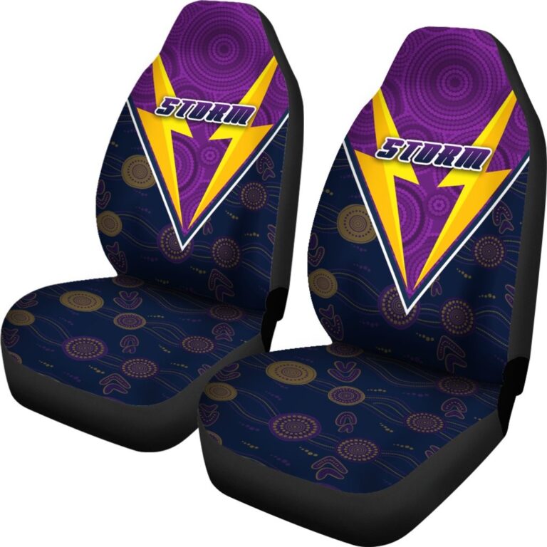 National Rugby League store - Loyal fans of Melbourne Storm's Set 2 Car Seat Cover:vintage National Rugby League suit,uniform,apparel,shirts,merch,hoodie,jackets,shorts,sweatshirt,outfits,clothes