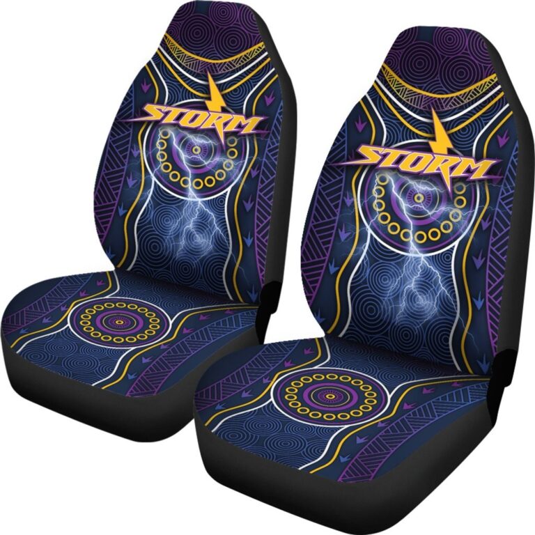 National Rugby League store - Loyal fans of Melbourne Storm's Set 2 Car Seat Cover:vintage National Rugby League suit,uniform,apparel,shirts,merch,hoodie,jackets,shorts,sweatshirt,outfits,clothes