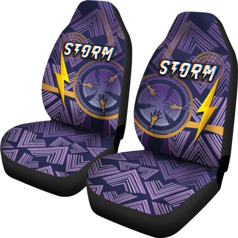 National Rugby League store - Loyal fans of Melbourne Storm's Set 2 Car Seat Cover:vintage National Rugby League suit,uniform,apparel,shirts,merch,hoodie,jackets,shorts,sweatshirt,outfits,clothes