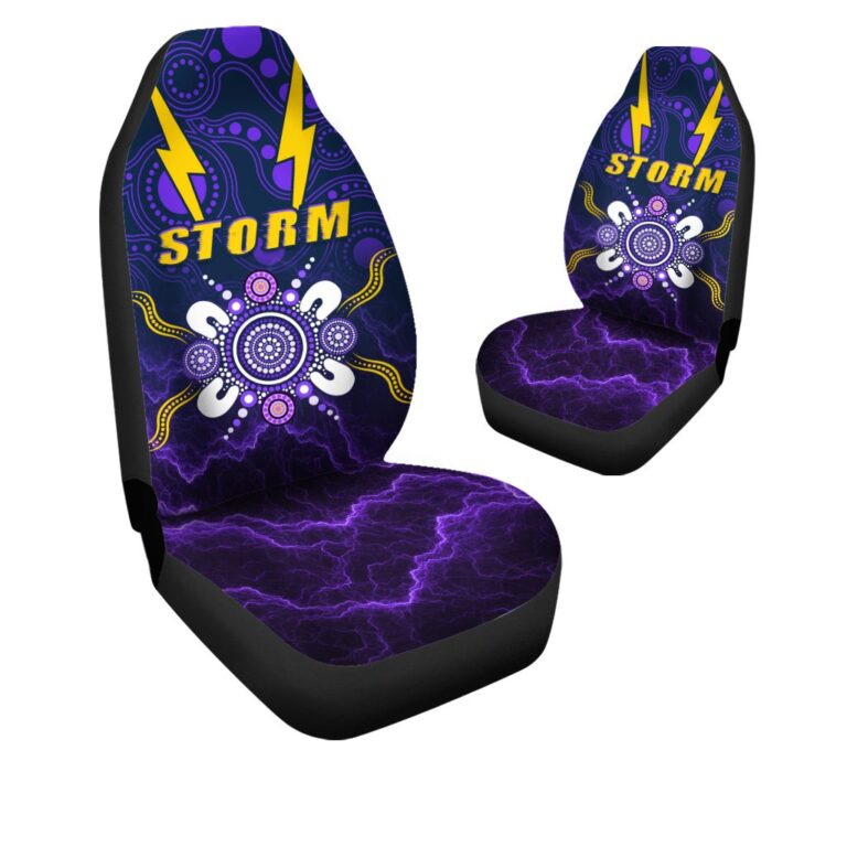 National Rugby League store - Loyal fans of Melbourne Storm's Set 2 Car Seat Cover:vintage National Rugby League suit,uniform,apparel,shirts,merch,hoodie,jackets,shorts,sweatshirt,outfits,clothes
