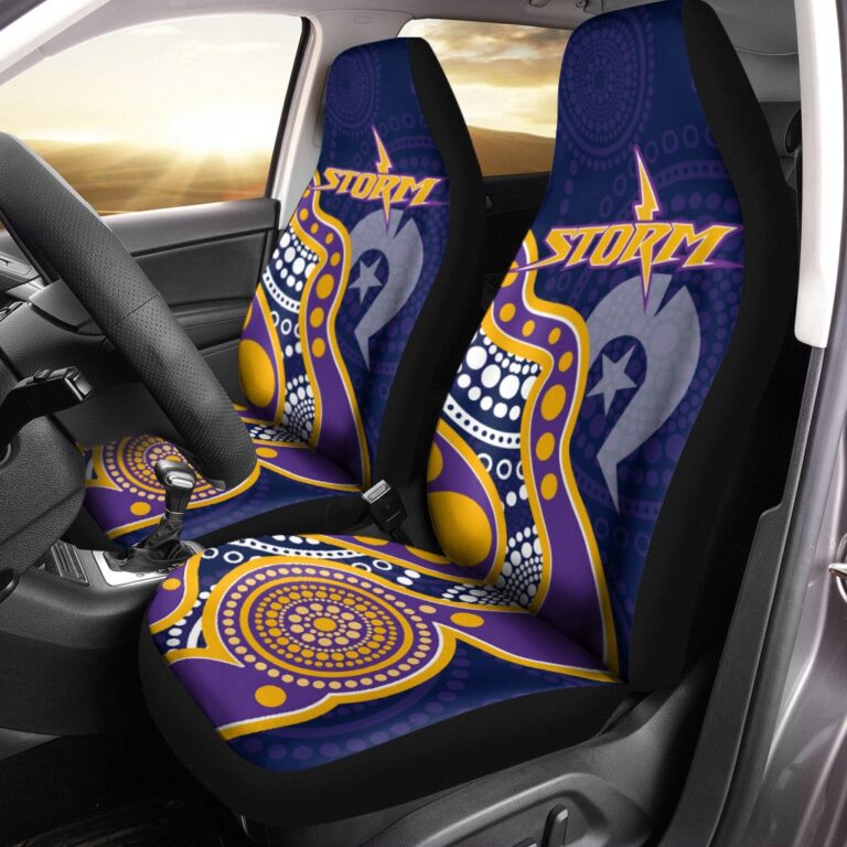 National Rugby League store - Loyal fans of Melbourne Storm's Set 2 Car Seat Cover:vintage National Rugby League suit,uniform,apparel,shirts,merch,hoodie,jackets,shorts,sweatshirt,outfits,clothes