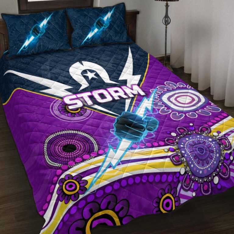 National Rugby League store - Loyal fans of Melbourne Storm's Quilt + 1/2 Pillow Cases:vintage National Rugby League suit,uniform,apparel,shirts,merch,hoodie,jackets,shorts,sweatshirt,outfits,clothes