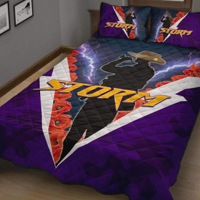 National Rugby League store - Loyal fans of Melbourne Storm's Quilt + 1/2 Pillow Cases:vintage National Rugby League suit,uniform,apparel,shirts,merch,hoodie,jackets,shorts,sweatshirt,outfits,clothes