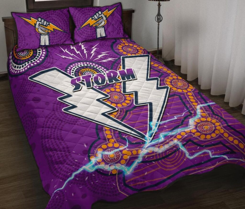 National Rugby League store - Loyal fans of Melbourne Storm's Quilt + 1/2 Pillow Cases:vintage National Rugby League suit,uniform,apparel,shirts,merch,hoodie,jackets,shorts,sweatshirt,outfits,clothes