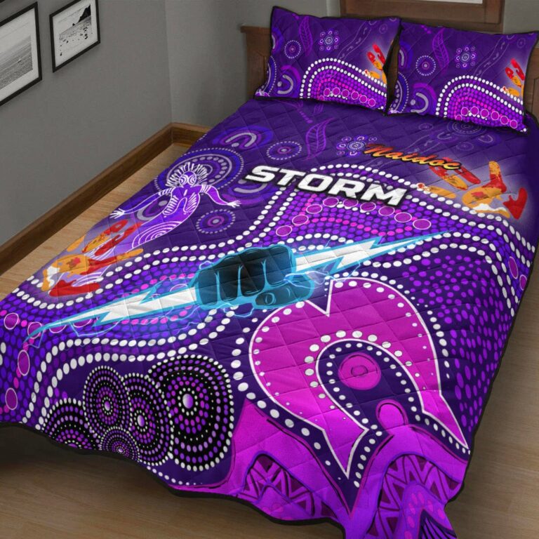 National Rugby League store - Loyal fans of Melbourne Storm's Quilt + 1/2 Pillow Cases:vintage National Rugby League suit,uniform,apparel,shirts,merch,hoodie,jackets,shorts,sweatshirt,outfits,clothes