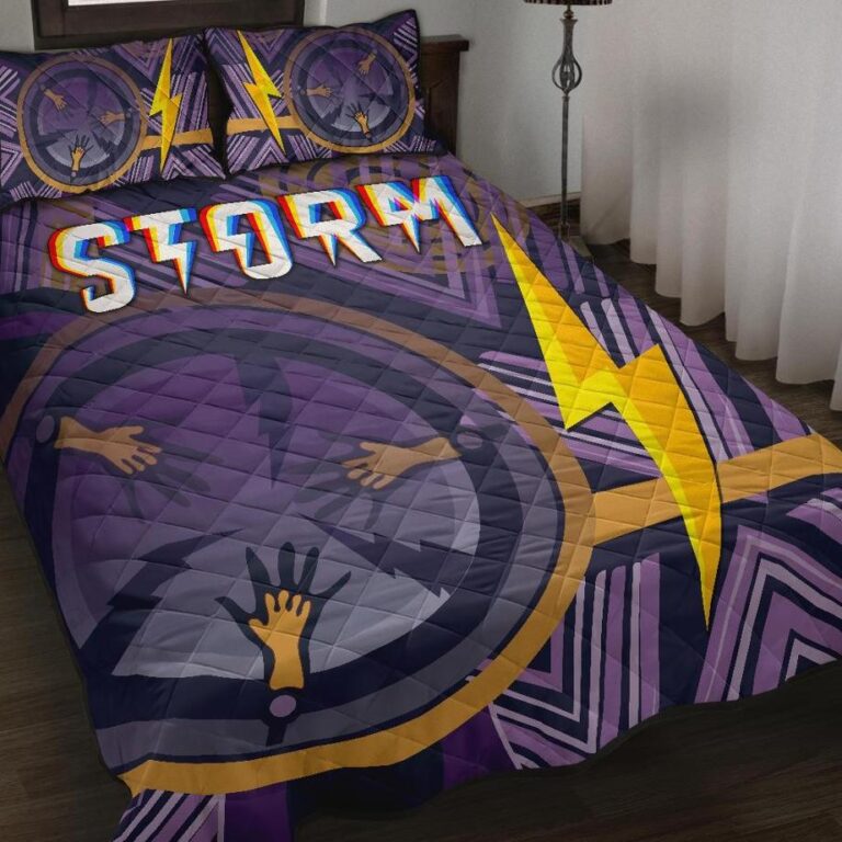 National Rugby League store - Loyal fans of Melbourne Storm's Quilt + 1/2 Pillow Cases:vintage National Rugby League suit,uniform,apparel,shirts,merch,hoodie,jackets,shorts,sweatshirt,outfits,clothes