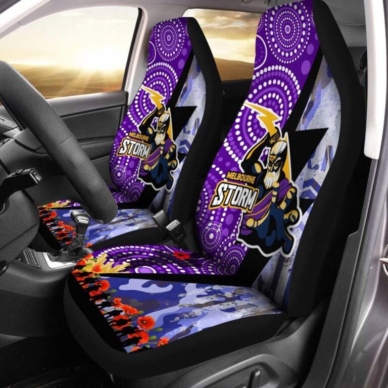 National Rugby League store - Loyal fans of Melbourne Storm's Set 2 Car Seat Cover:vintage National Rugby League suit,uniform,apparel,shirts,merch,hoodie,jackets,shorts,sweatshirt,outfits,clothes