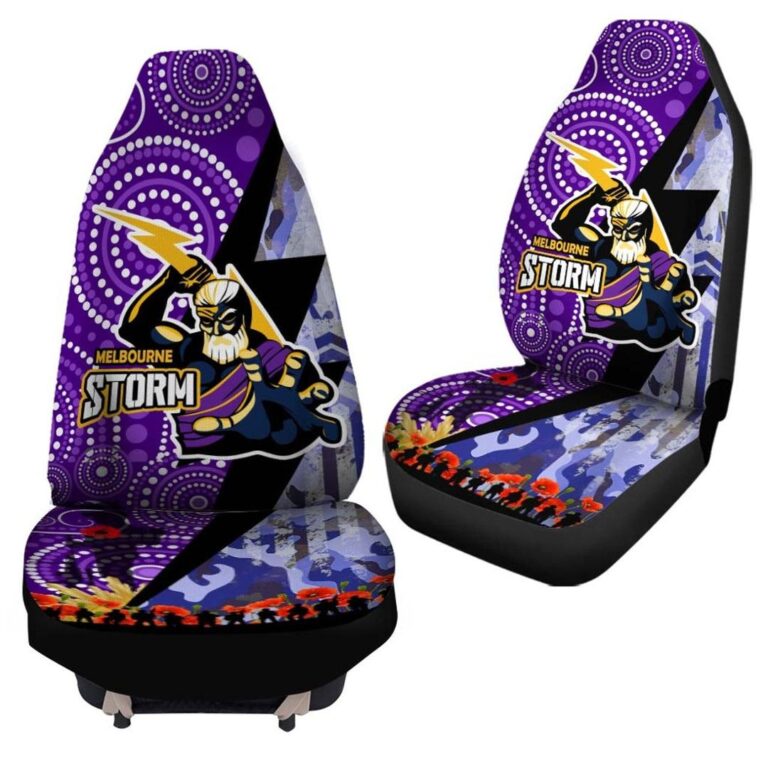 National Rugby League store - Loyal fans of Melbourne Storm's Set 2 Car Seat Cover:vintage National Rugby League suit,uniform,apparel,shirts,merch,hoodie,jackets,shorts,sweatshirt,outfits,clothes