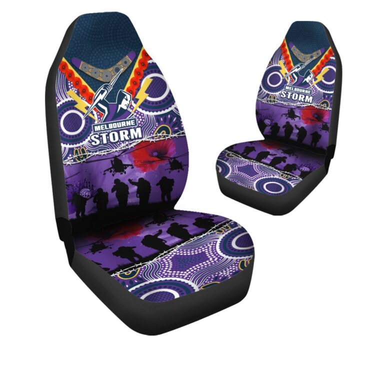National Rugby League store - Loyal fans of Melbourne Storm's Set 2 Car Seat Cover:vintage National Rugby League suit,uniform,apparel,shirts,merch,hoodie,jackets,shorts,sweatshirt,outfits,clothes