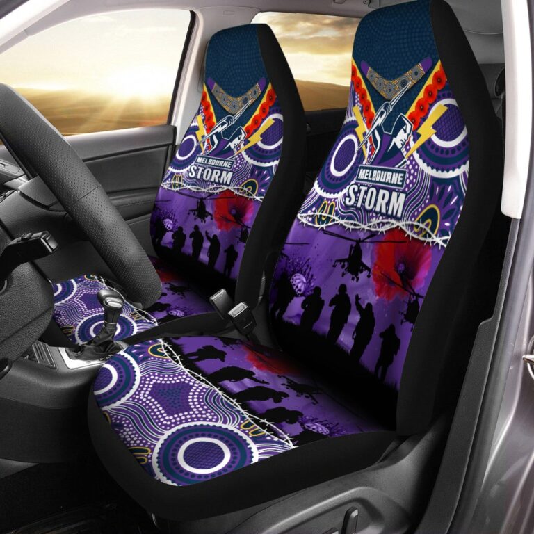 National Rugby League store - Loyal fans of Melbourne Storm's Set 2 Car Seat Cover:vintage National Rugby League suit,uniform,apparel,shirts,merch,hoodie,jackets,shorts,sweatshirt,outfits,clothes