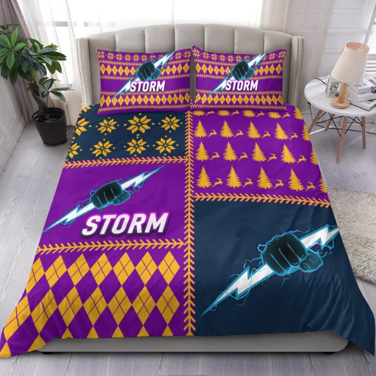 National Rugby League store - Loyal fans of Melbourne Storm's Bedding Duvet Cover + 1/2 Pillow Cases:vintage National Rugby League suit,uniform,apparel,shirts,merch,hoodie,jackets,shorts,sweatshirt,outfits,clothes