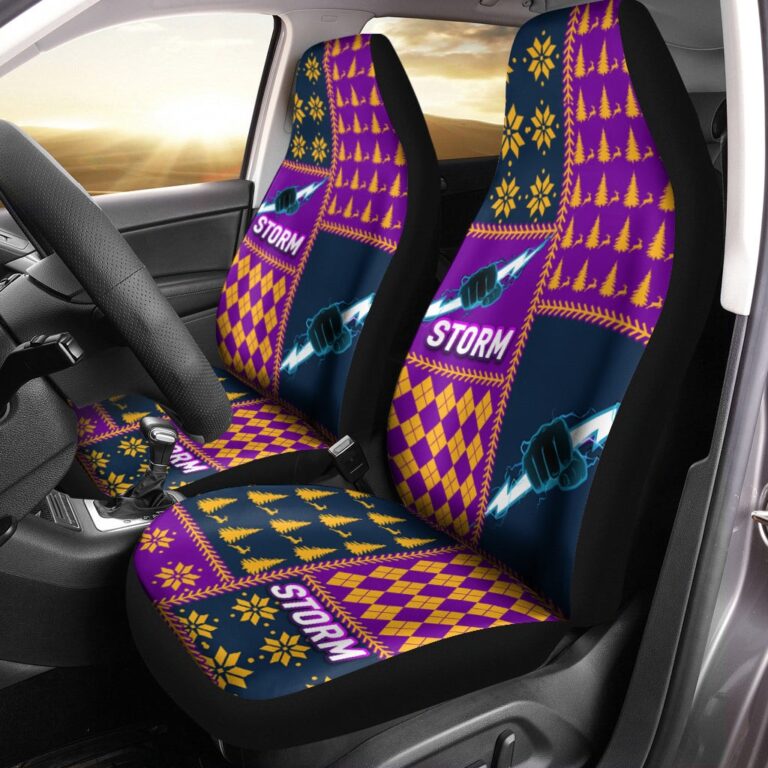 National Rugby League store - Loyal fans of Melbourne Storm's Set 2 Car Seat Cover:vintage National Rugby League suit,uniform,apparel,shirts,merch,hoodie,jackets,shorts,sweatshirt,outfits,clothes