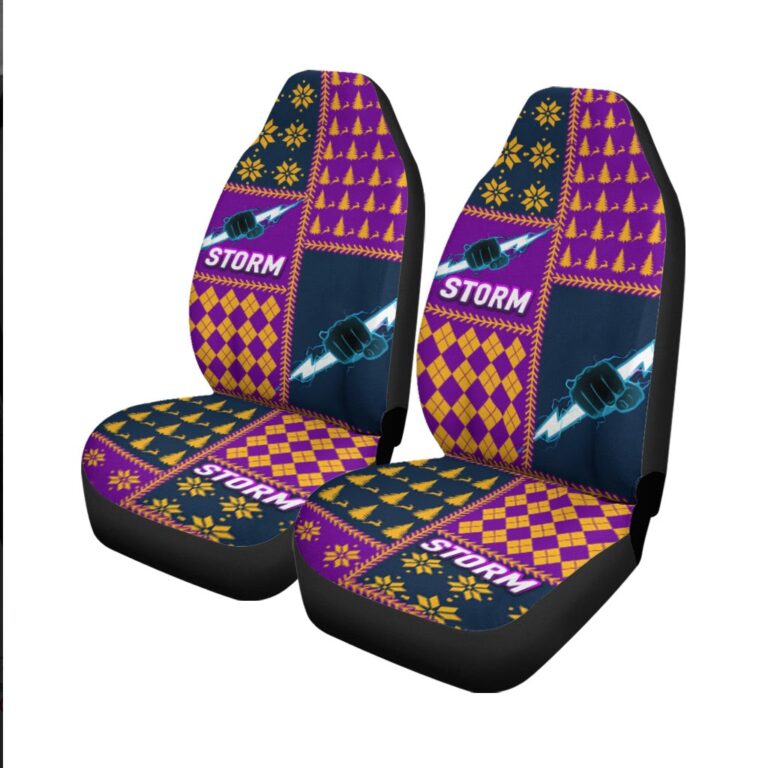 National Rugby League store - Loyal fans of Melbourne Storm's Set 2 Car Seat Cover:vintage National Rugby League suit,uniform,apparel,shirts,merch,hoodie,jackets,shorts,sweatshirt,outfits,clothes