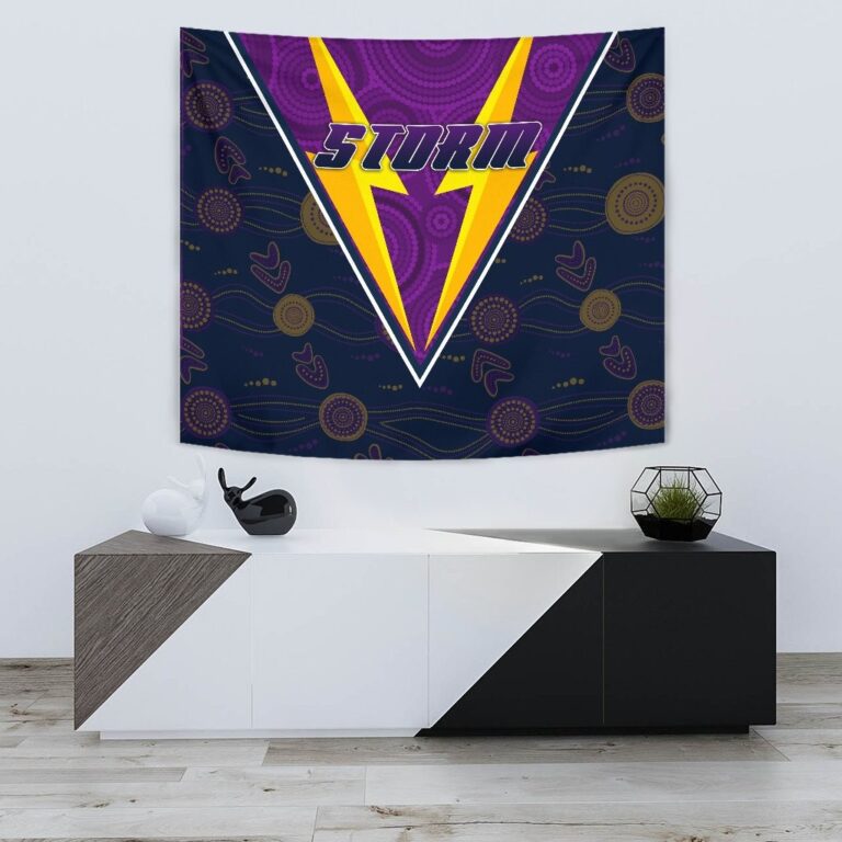 National Rugby League store - Loyal fans of Melbourne Storm's Wall Tapestry:vintage National Rugby League suit,uniform,apparel,shirts,merch,hoodie,jackets,shorts,sweatshirt,outfits,clothes