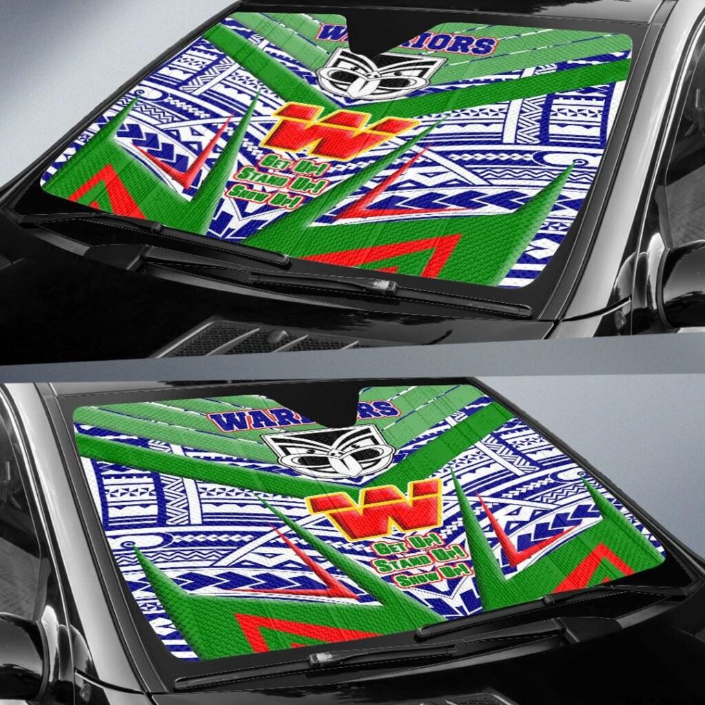 National Rugby League store - Loyal fans of New Zealand Warriors's Auto Sun Shades:vintage National Rugby League suit,uniform,apparel,shirts,merch,hoodie,jackets,shorts,sweatshirt,outfits,clothes