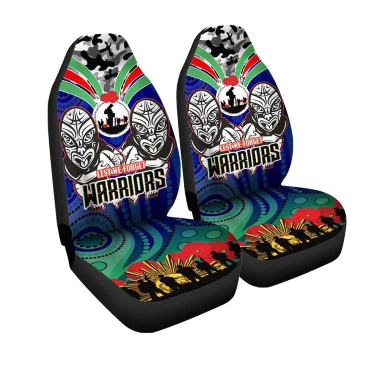 National Rugby League store - Loyal fans of New Zealand Warriors's Set 2 Car Seat Cover:vintage National Rugby League suit,uniform,apparel,shirts,merch,hoodie,jackets,shorts,sweatshirt,outfits,clothes