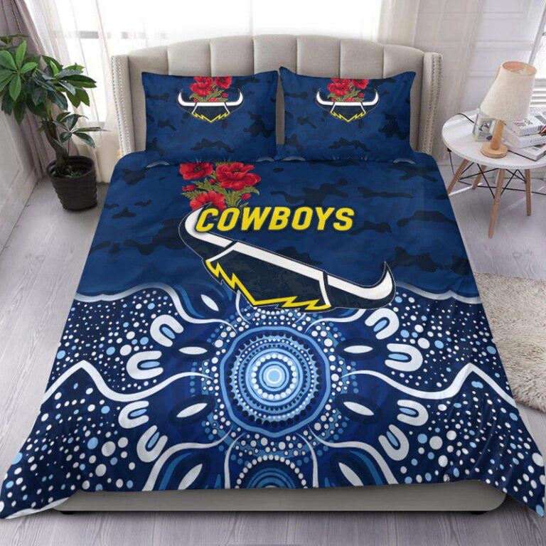 National Rugby League store - Loyal fans of North Queensland Cowboys's Bedding Duvet Cover + 1/2 Pillow Cases:vintage National Rugby League suit,uniform,apparel,shirts,merch,hoodie,jackets,shorts,sweatshirt,outfits,clothes