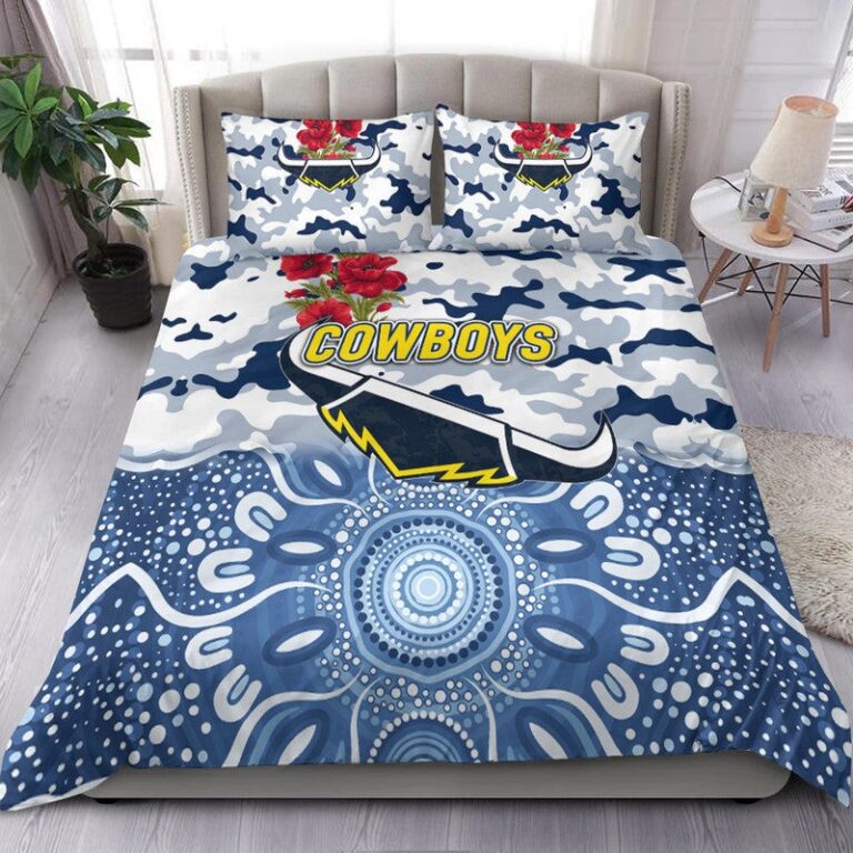 National Rugby League store - Loyal fans of North Queensland Cowboys's Bedding Duvet Cover + 1/2 Pillow Cases:vintage National Rugby League suit,uniform,apparel,shirts,merch,hoodie,jackets,shorts,sweatshirt,outfits,clothes