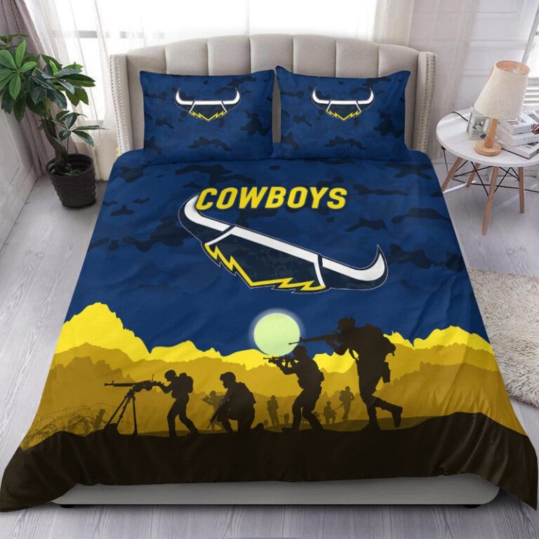 National Rugby League store - Loyal fans of North Queensland Cowboys's Bedding Duvet Cover + 1/2 Pillow Cases:vintage National Rugby League suit,uniform,apparel,shirts,merch,hoodie,jackets,shorts,sweatshirt,outfits,clothes