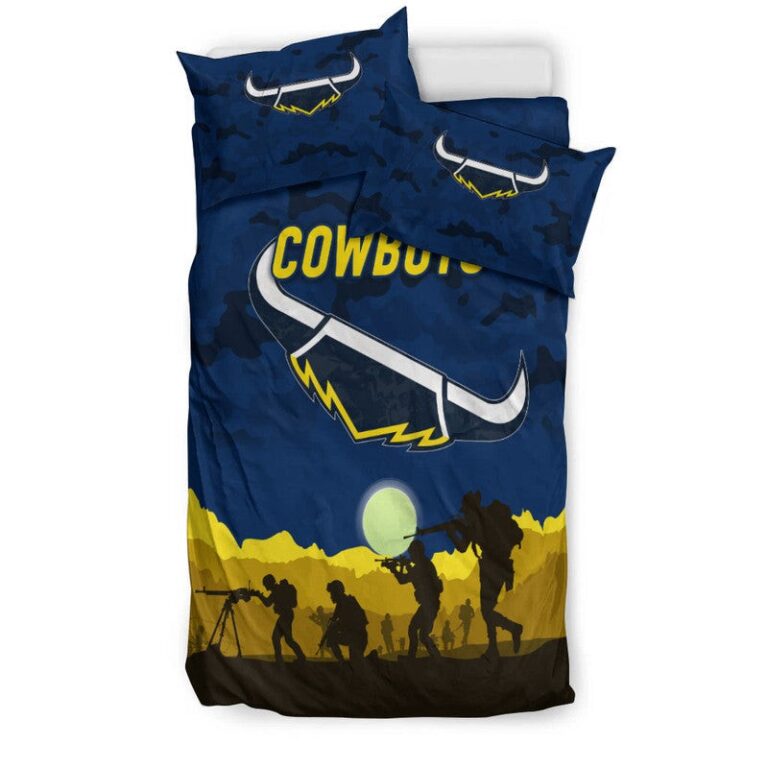 National Rugby League store - Loyal fans of North Queensland Cowboys's Bedding Duvet Cover + 1/2 Pillow Cases:vintage National Rugby League suit,uniform,apparel,shirts,merch,hoodie,jackets,shorts,sweatshirt,outfits,clothes