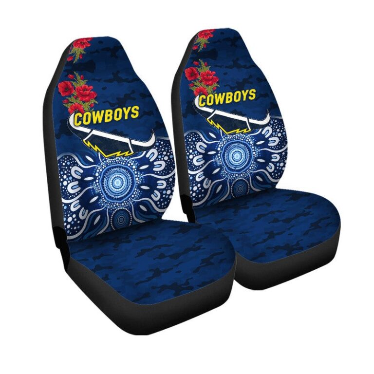 National Rugby League store - Loyal fans of North Queensland Cowboys's Set 2 Car Seat Cover:vintage National Rugby League suit,uniform,apparel,shirts,merch,hoodie,jackets,shorts,sweatshirt,outfits,clothes