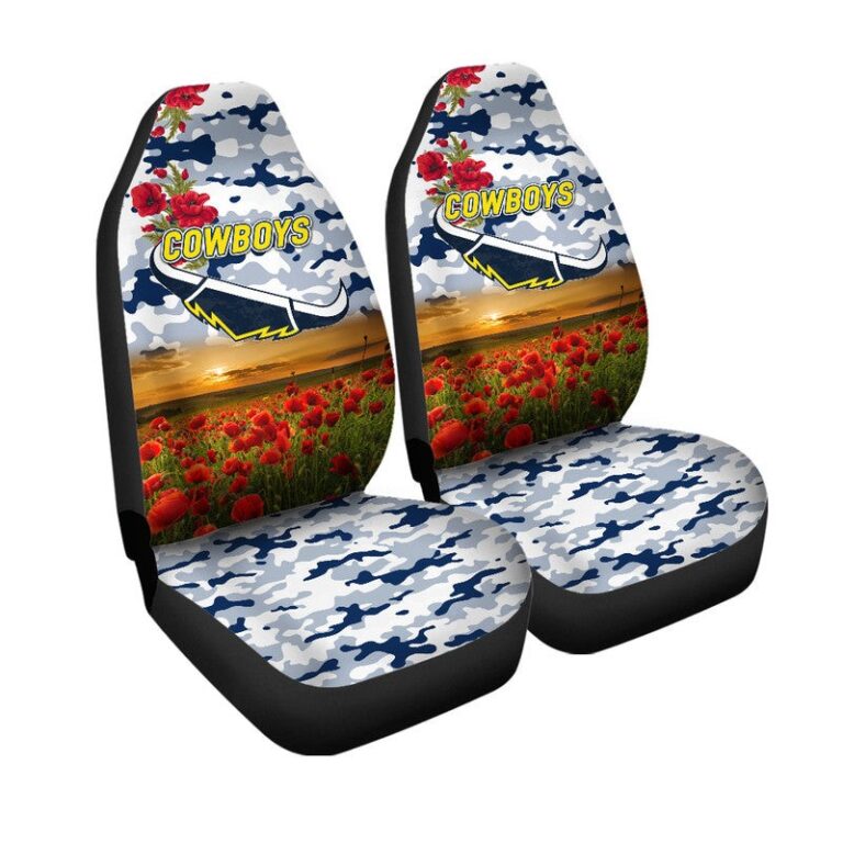 National Rugby League store - Loyal fans of North Queensland Cowboys's Set 2 Car Seat Cover:vintage National Rugby League suit,uniform,apparel,shirts,merch,hoodie,jackets,shorts,sweatshirt,outfits,clothes