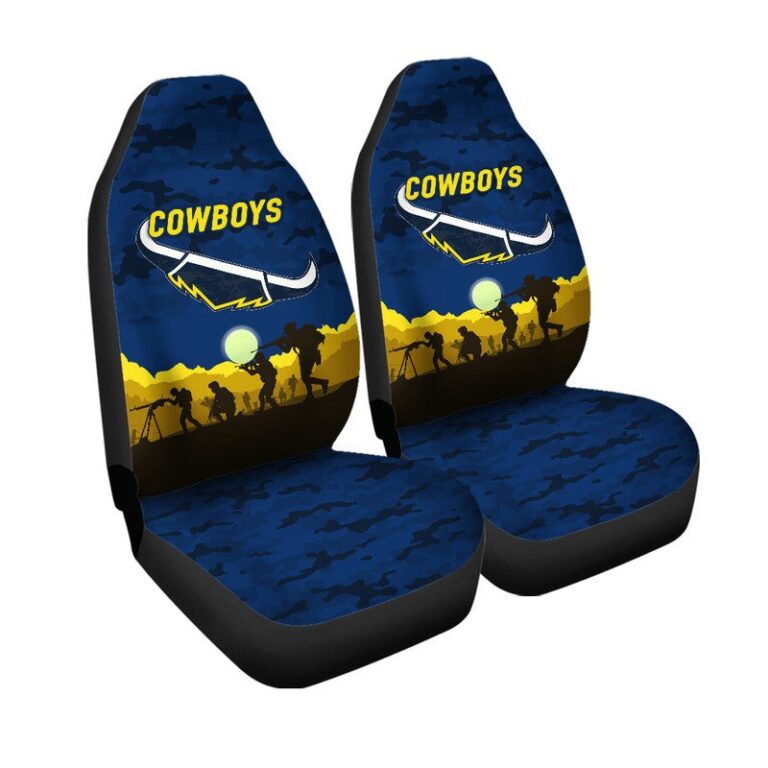 National Rugby League store - Loyal fans of North Queensland Cowboys's Set 2 Car Seat Cover:vintage National Rugby League suit,uniform,apparel,shirts,merch,hoodie,jackets,shorts,sweatshirt,outfits,clothes