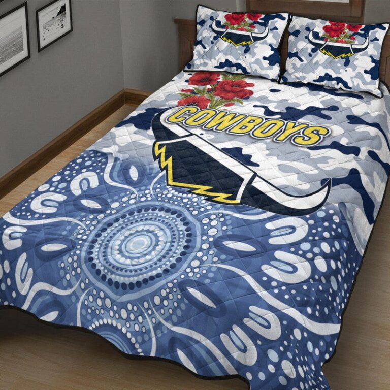 National Rugby League store - Loyal fans of North Queensland Cowboys's Quilt + 1/2 Pillow Cases:vintage National Rugby League suit,uniform,apparel,shirts,merch,hoodie,jackets,shorts,sweatshirt,outfits,clothes