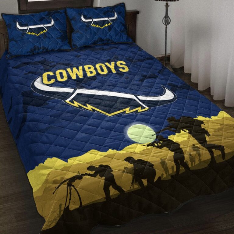 National Rugby League store - Loyal fans of North Queensland Cowboys's Quilt + 1/2 Pillow Cases:vintage National Rugby League suit,uniform,apparel,shirts,merch,hoodie,jackets,shorts,sweatshirt,outfits,clothes