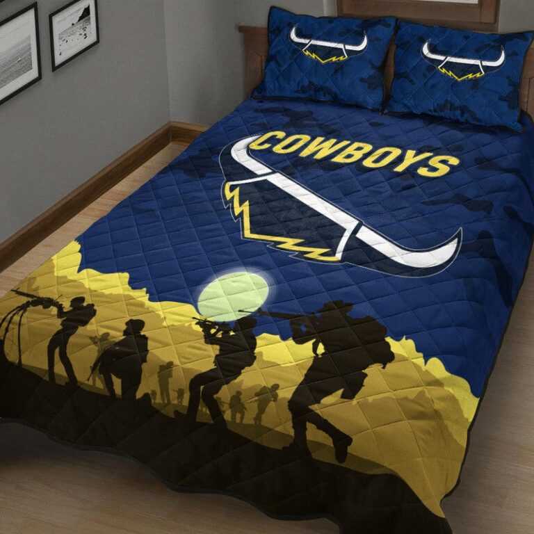 National Rugby League store - Loyal fans of North Queensland Cowboys's Quilt + 1/2 Pillow Cases:vintage National Rugby League suit,uniform,apparel,shirts,merch,hoodie,jackets,shorts,sweatshirt,outfits,clothes