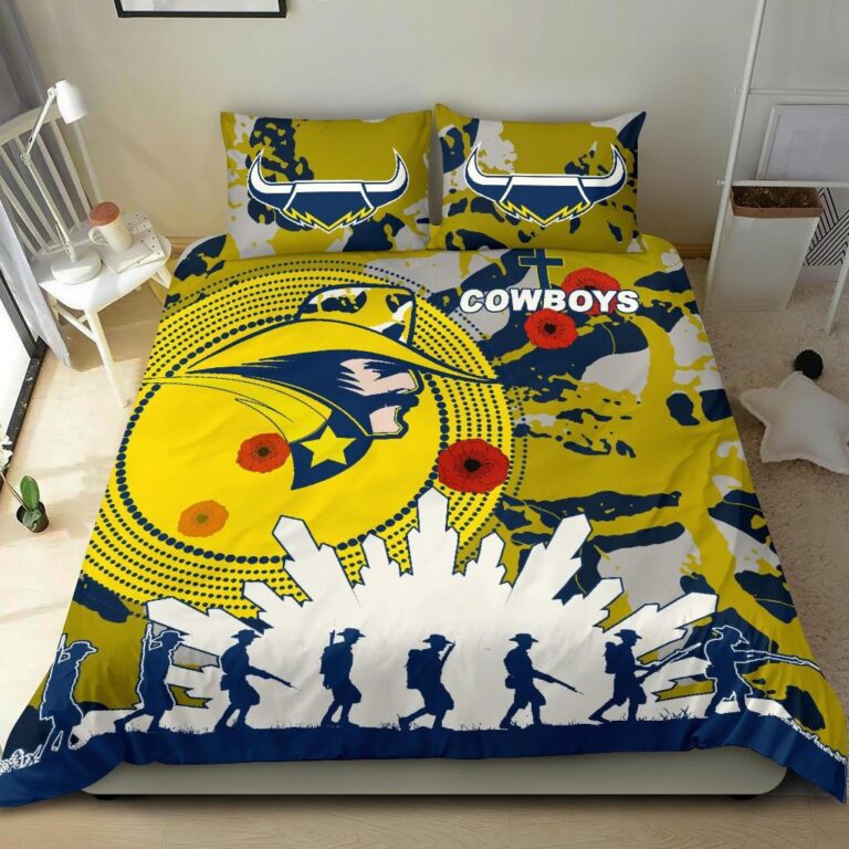 National Rugby League store - Loyal fans of North Queensland Cowboys's Bedding Duvet Cover + 1/2 Pillow Cases:vintage National Rugby League suit,uniform,apparel,shirts,merch,hoodie,jackets,shorts,sweatshirt,outfits,clothes