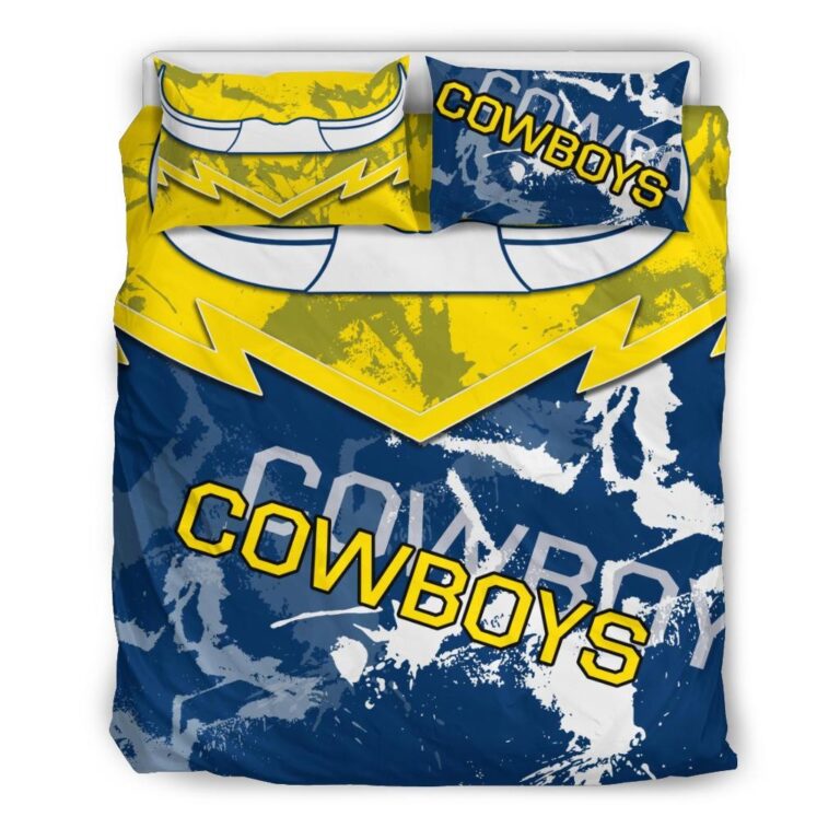 National Rugby League store - Loyal fans of North Queensland Cowboys's Bedding Duvet Cover + 1/2 Pillow Cases:vintage National Rugby League suit,uniform,apparel,shirts,merch,hoodie,jackets,shorts,sweatshirt,outfits,clothes